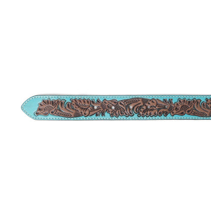 Bronc Ready Tooled Leather Belt