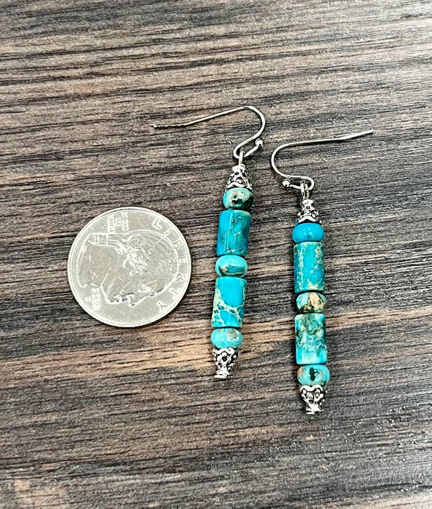 Spindle Gem Earrings