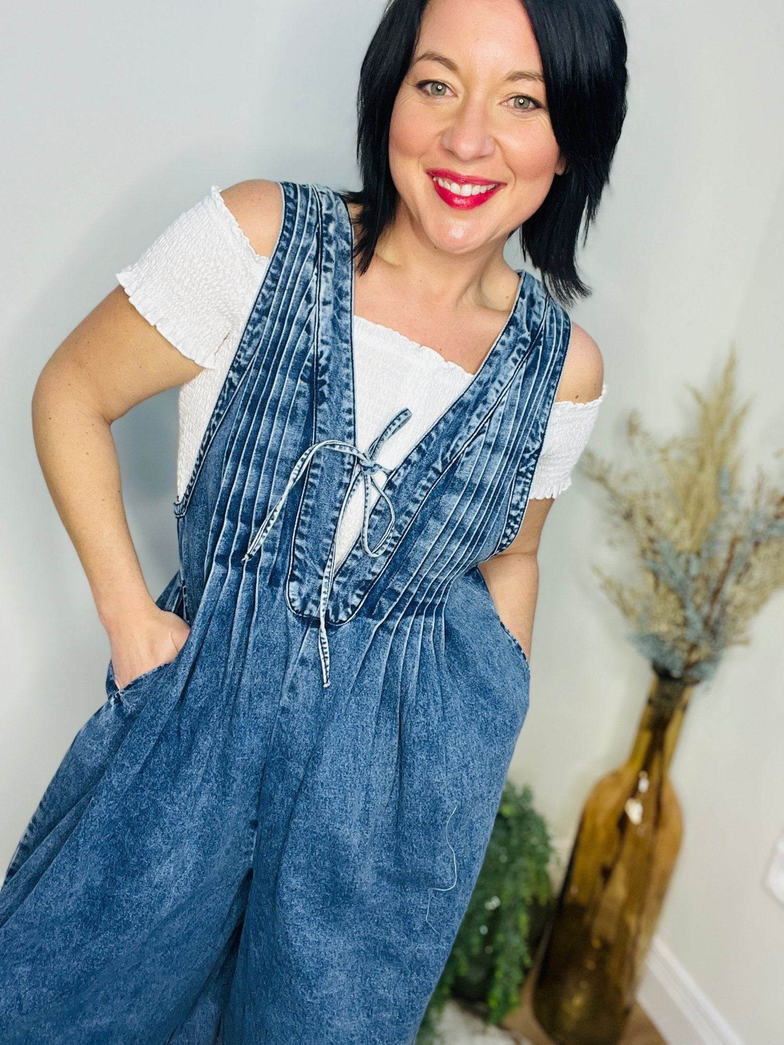 Canyon Blue Overalls - Roaming Gypsy Boutique