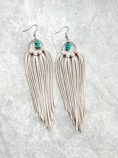 Bozeman Fringe Earrings w/ Turquoise Beads