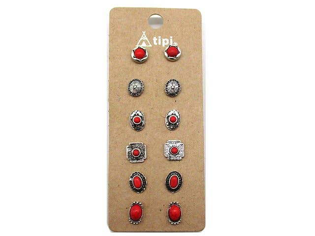 6 Pc. Western Earring Sets