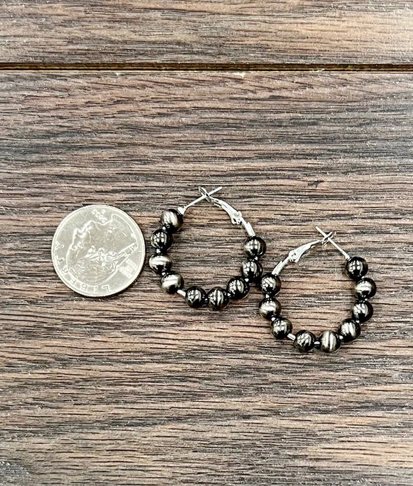 6mm Polish Navajo Bead Earrings