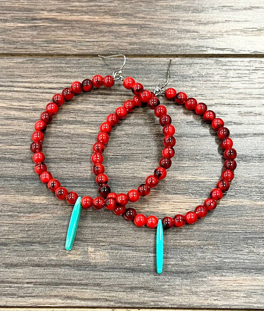 2.5" Fireman Hoop Earrings