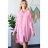 Chambray Fray Button Dress - Roaming Gypsy Boutique