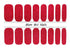 Cherry Red Sparkle Glitter Nail Wraps - Roaming Gypsy Boutique