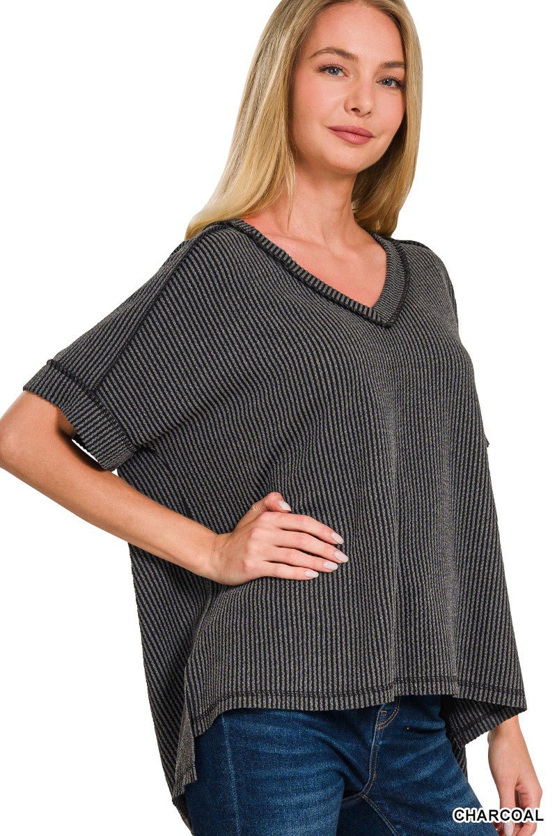 Chicago Stroll Corded Top - Roaming Gypsy Boutique