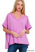 Chicago Stroll Corded Top - Roaming Gypsy Boutique