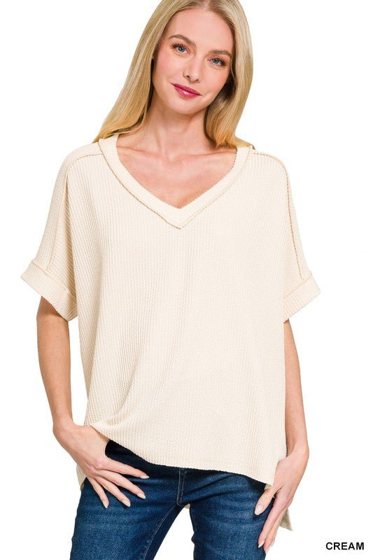 Chicago Stroll Corded Top - Roaming Gypsy Boutique