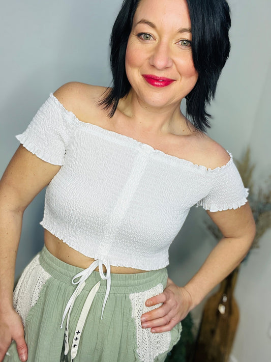Classic White Flutter Top - Roaming Gypsy Boutique
