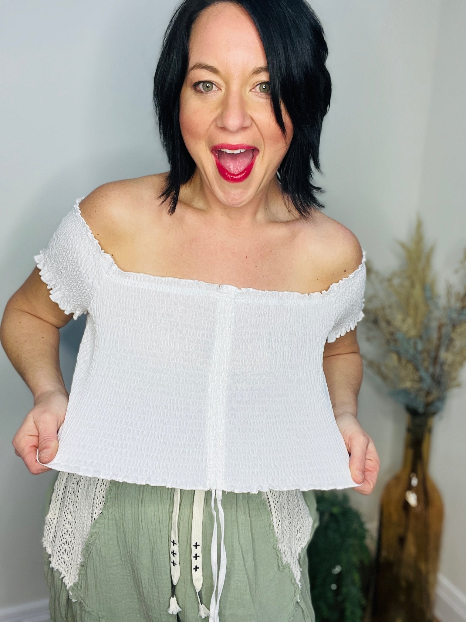 Classic White Flutter Top - Roaming Gypsy Boutique