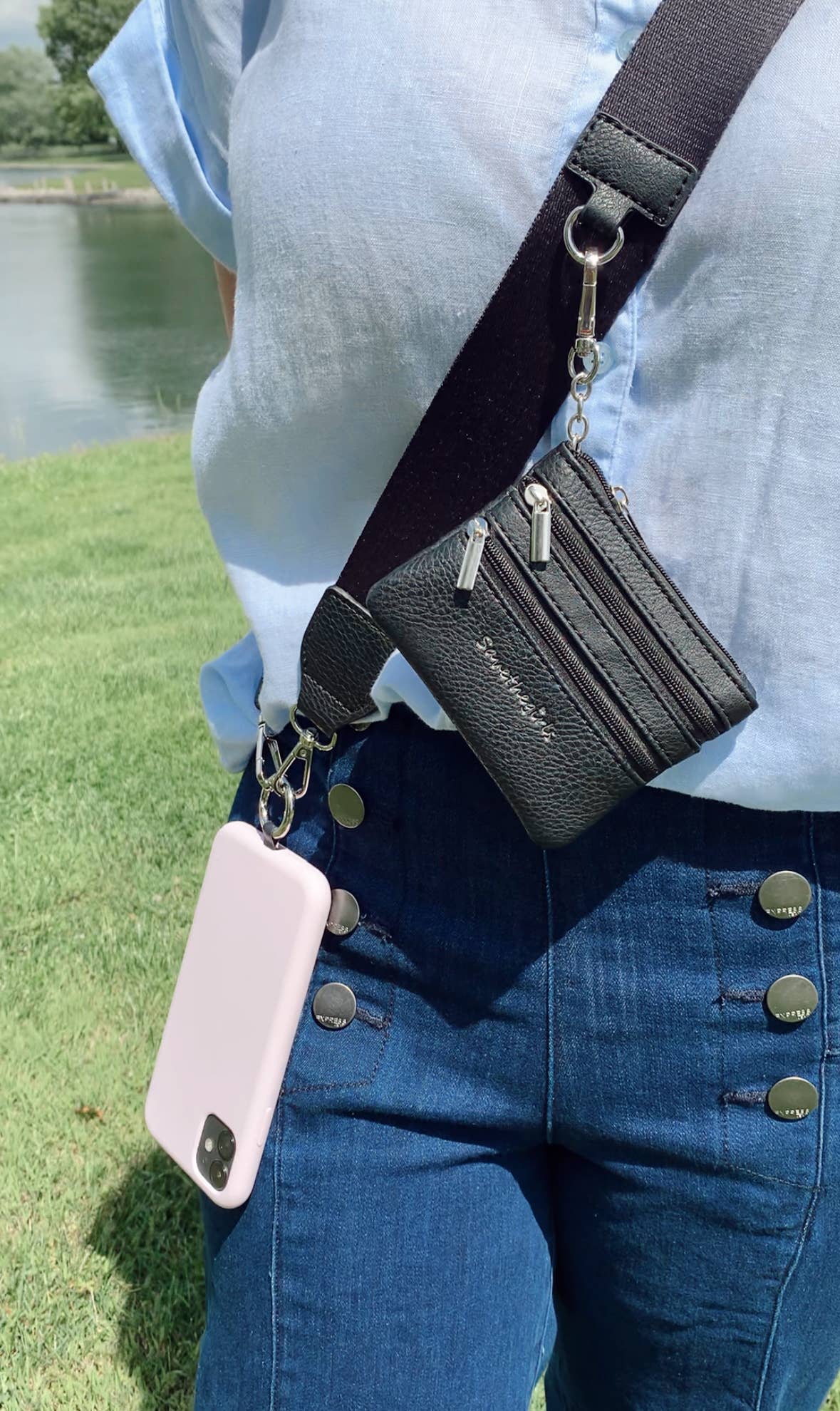 Clip & Go Crossbody Strap with Pouch - Solid Collection - Roaming Gypsy Boutique