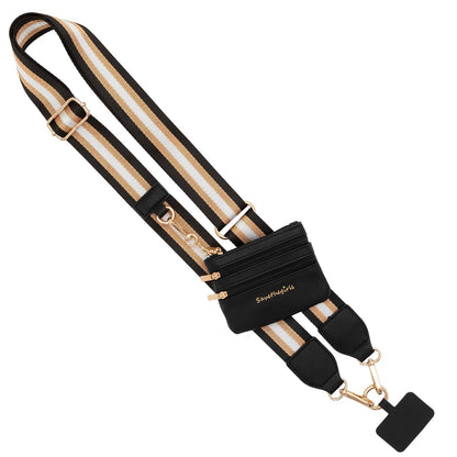 Clip & Go Crossbody Strap with Pouch - Stripe Collection - Roaming Gypsy Boutique