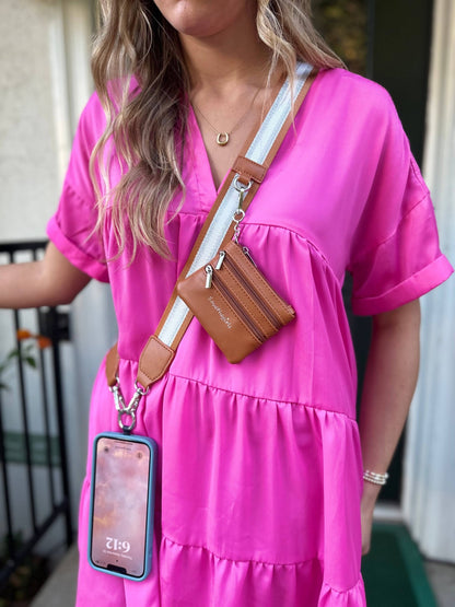 Clip & Go Crossbody Strap with Pouch - Stripe Collection - Roaming Gypsy Boutique