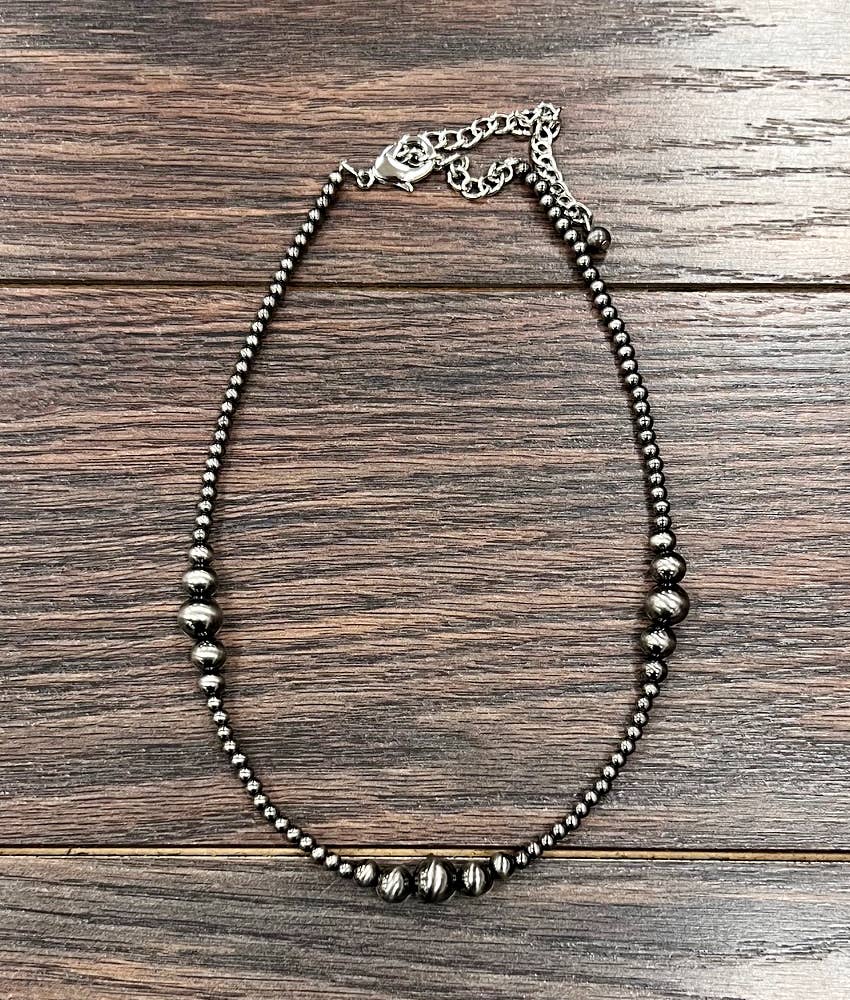 Cluster Polish Navajo Bead Necklace - Roaming Gypsy Boutique