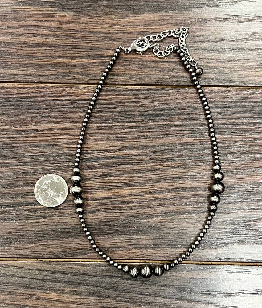 Cluster Polish Navajo Bead Necklace - Roaming Gypsy Boutique