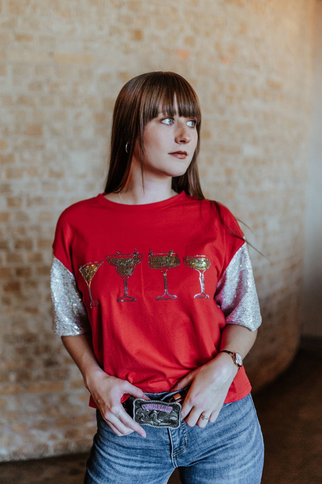 Cocktail Time Holiday Top - Roaming Gypsy Boutique