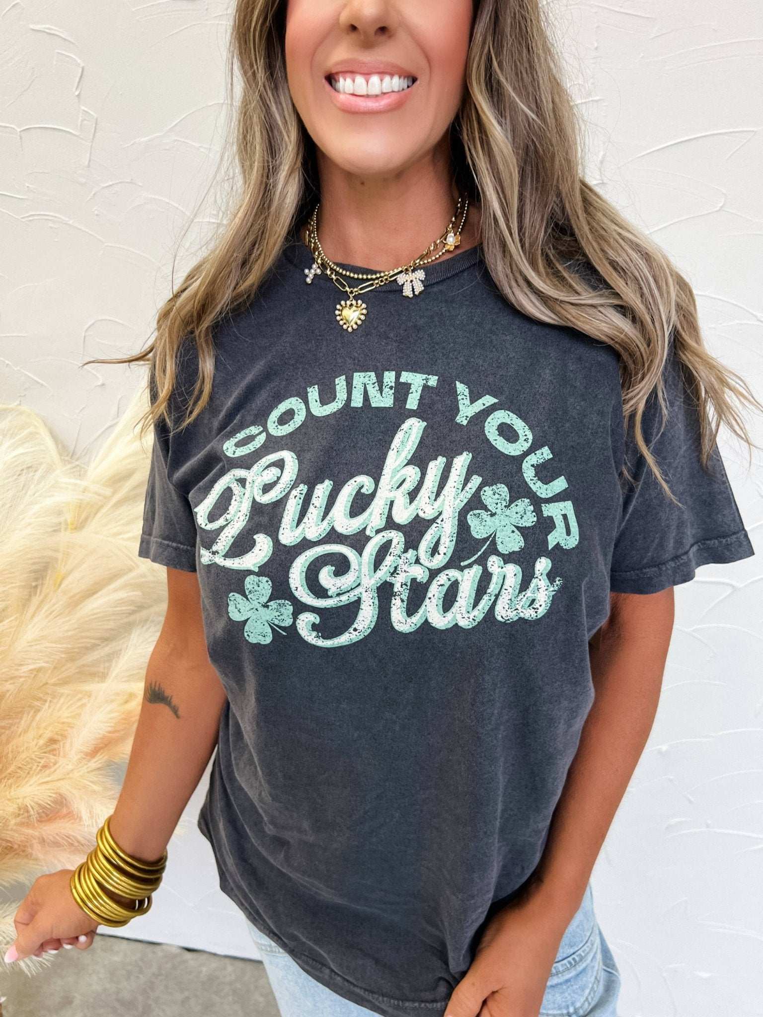 Count Your Lucky Stars Irish Tee - Roaming Gypsy Boutique