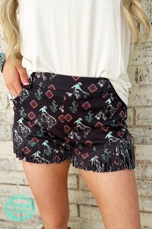 Curvy Bronc Desert Shorts - Roaming Gypsy Boutique