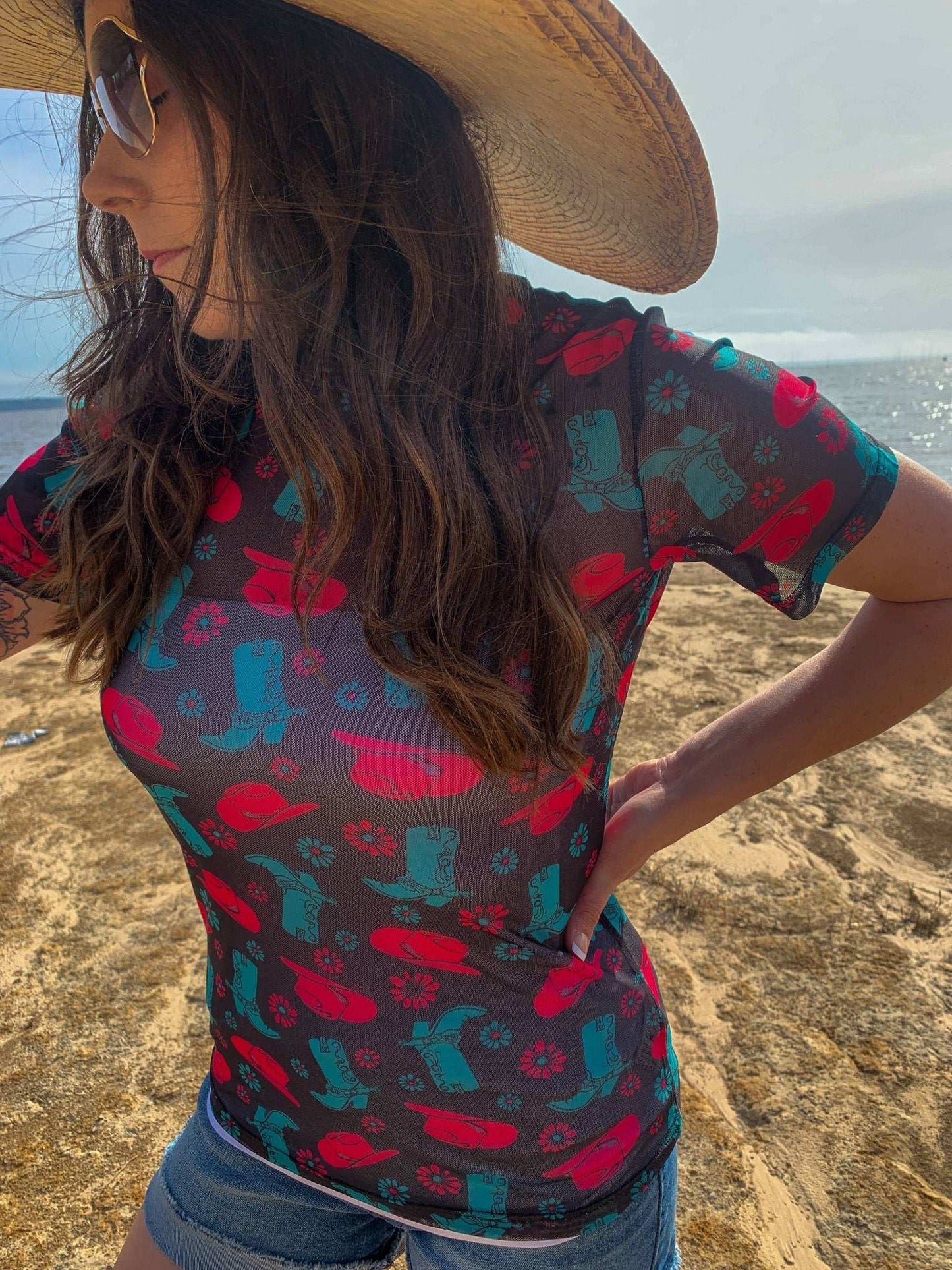 Curvy Dancehall Diva Mesh Top - Roaming Gypsy Boutique