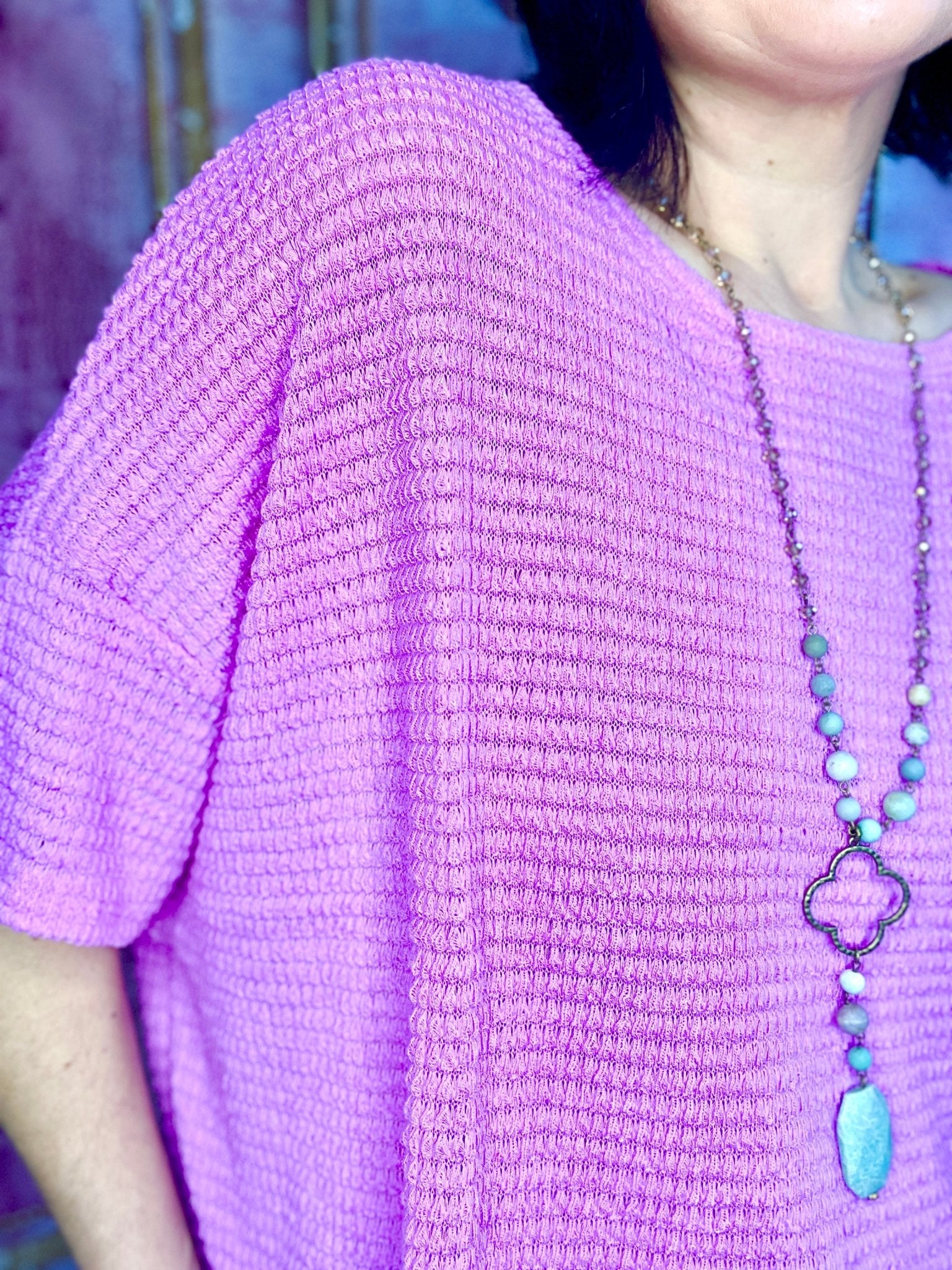 Curvy Peony Waffle Top - Roaming Gypsy Boutique