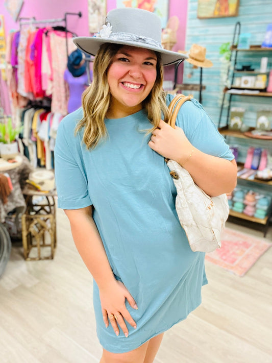 Curvy Sultry Blue Fringe Dress - Roaming Gypsy Boutique
