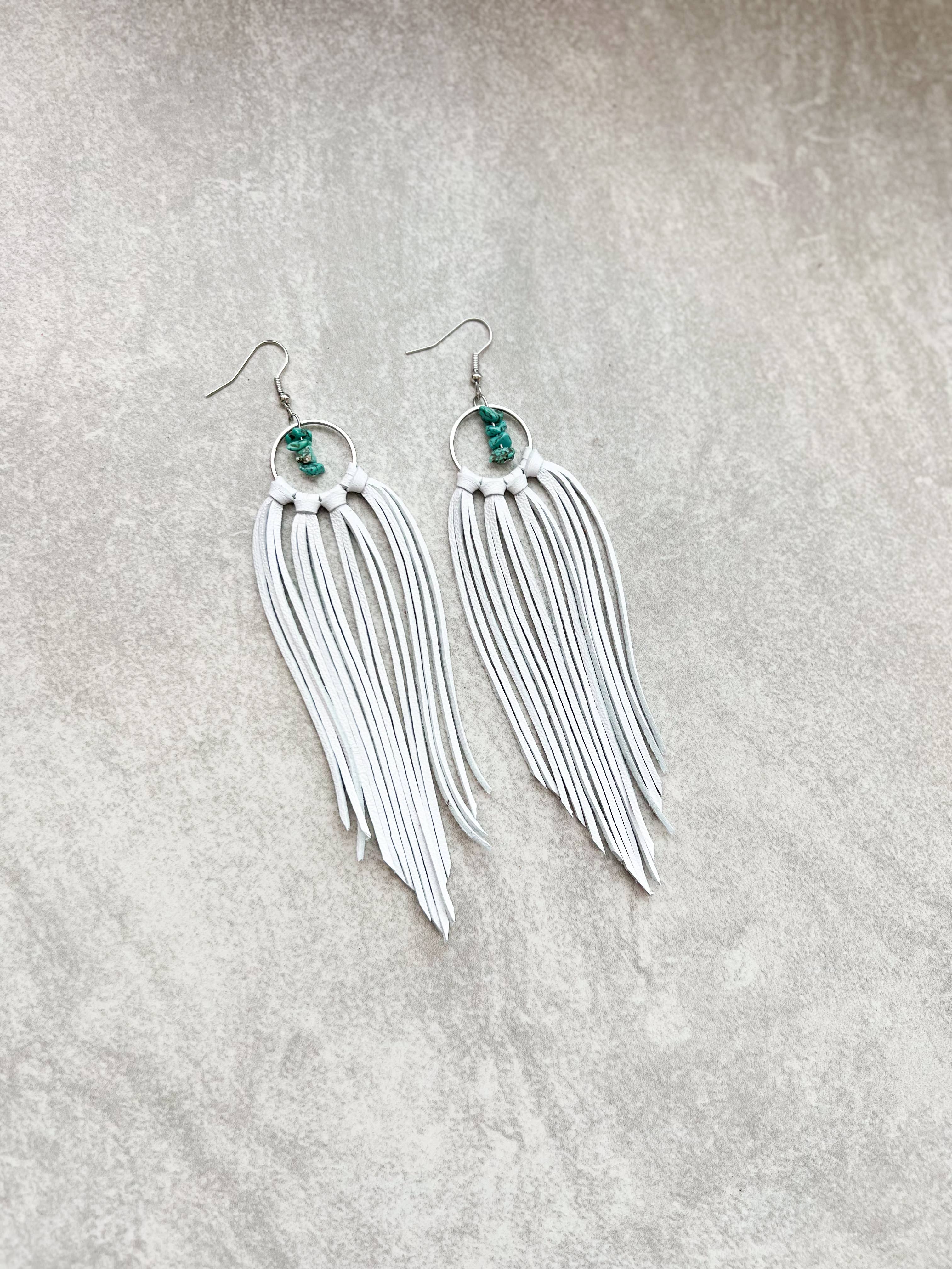 Bozeman Fringe Earrings w/ Turquoise Beads