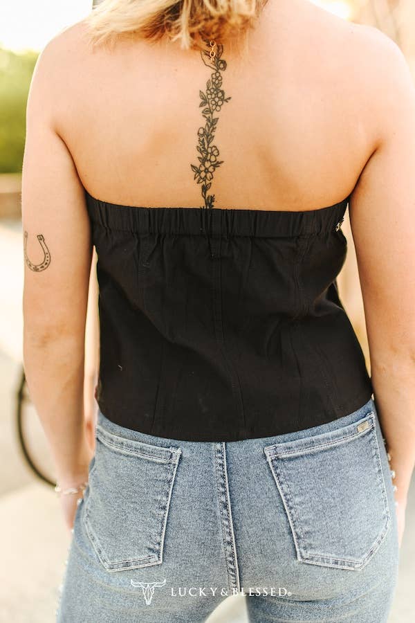 Black Bayou Corset Top