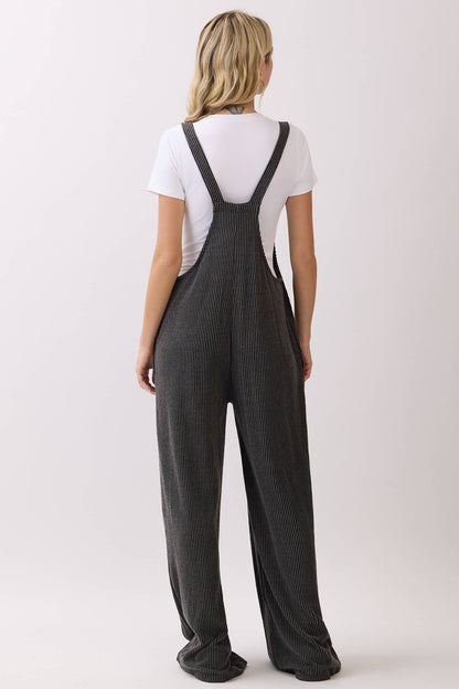Smokey Rib Wide Leg Overall