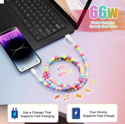 Cowboy Beaded 4-IN-1 Charging Cable