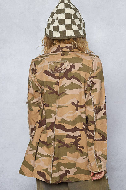 Gypsy Camo Patch Sleeve Blazer