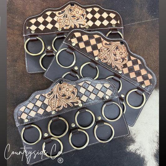 Brown Checkered Wild Rag Scarf Hanger