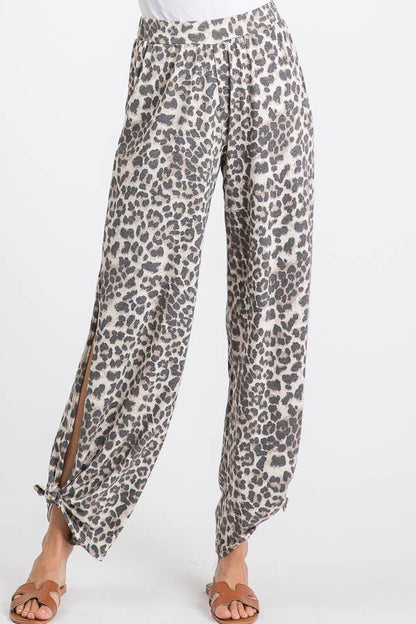 Boho Leopard Side Ankle Pant