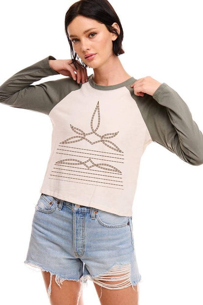 Cowboy Stitch Raglan Tee
