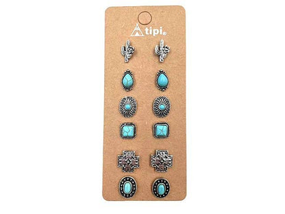 6 Pc. Western Earring Sets