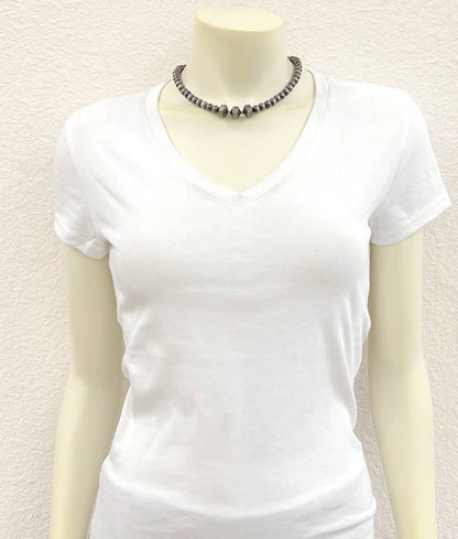 16" Rondelle Western Pearl Bead Necklace
