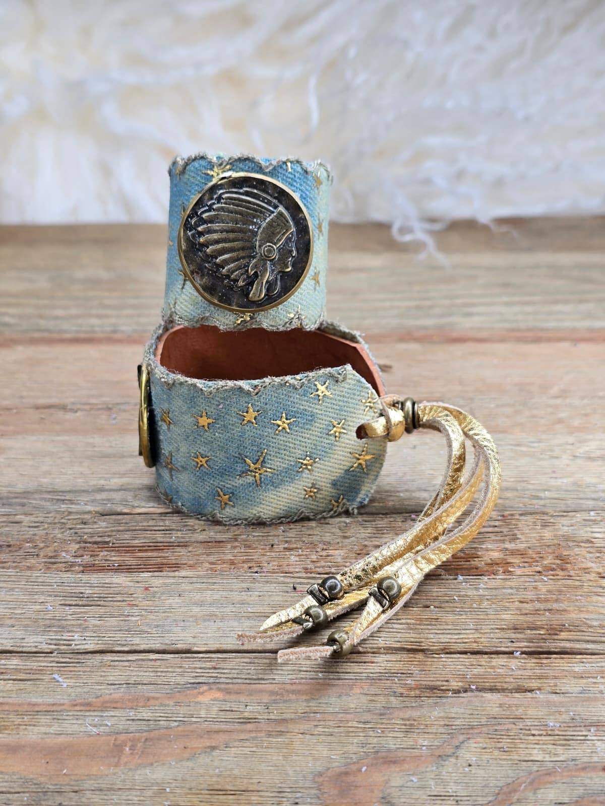 Starry Denim Artisan Cinch Cuffs