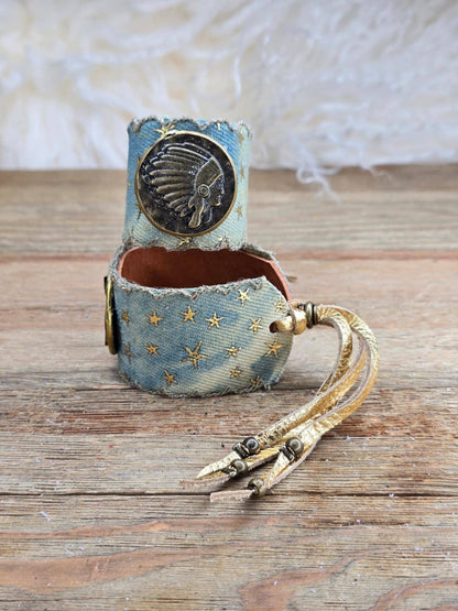 Starry Denim Artisan Cinch Cuffs