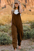 Double Take Full Size V - Neck Sleeveless Jumpsuit with Pockets - Roaming Gypsy Boutique