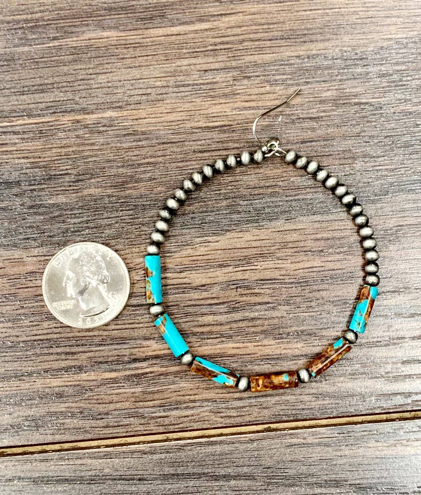 2.5" Utah Gem Hoop Earrings