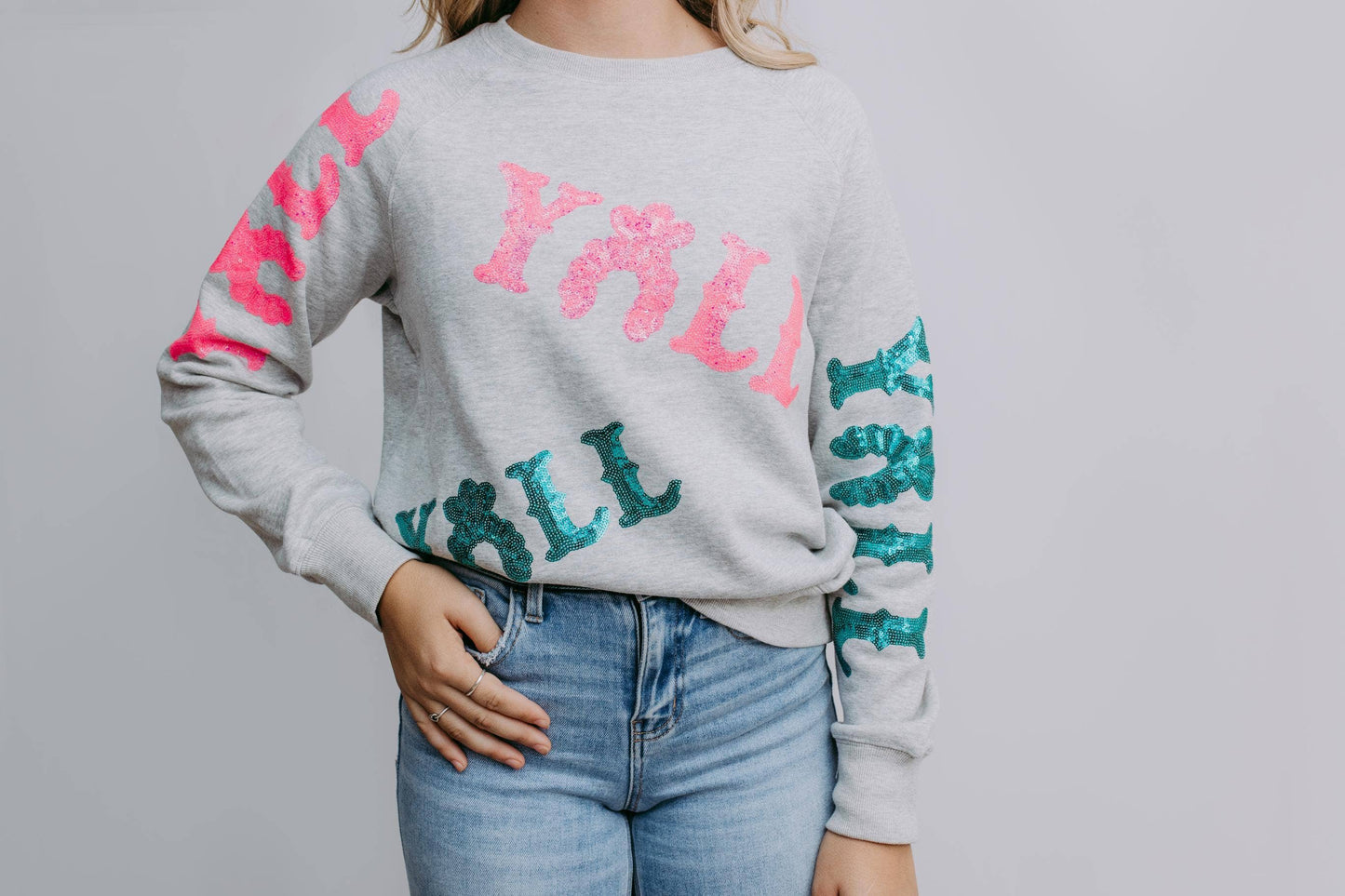 Y'all Pink Party Sweatshirt