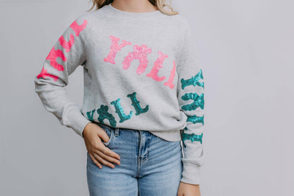 Y'all Pink Party Sweatshirt