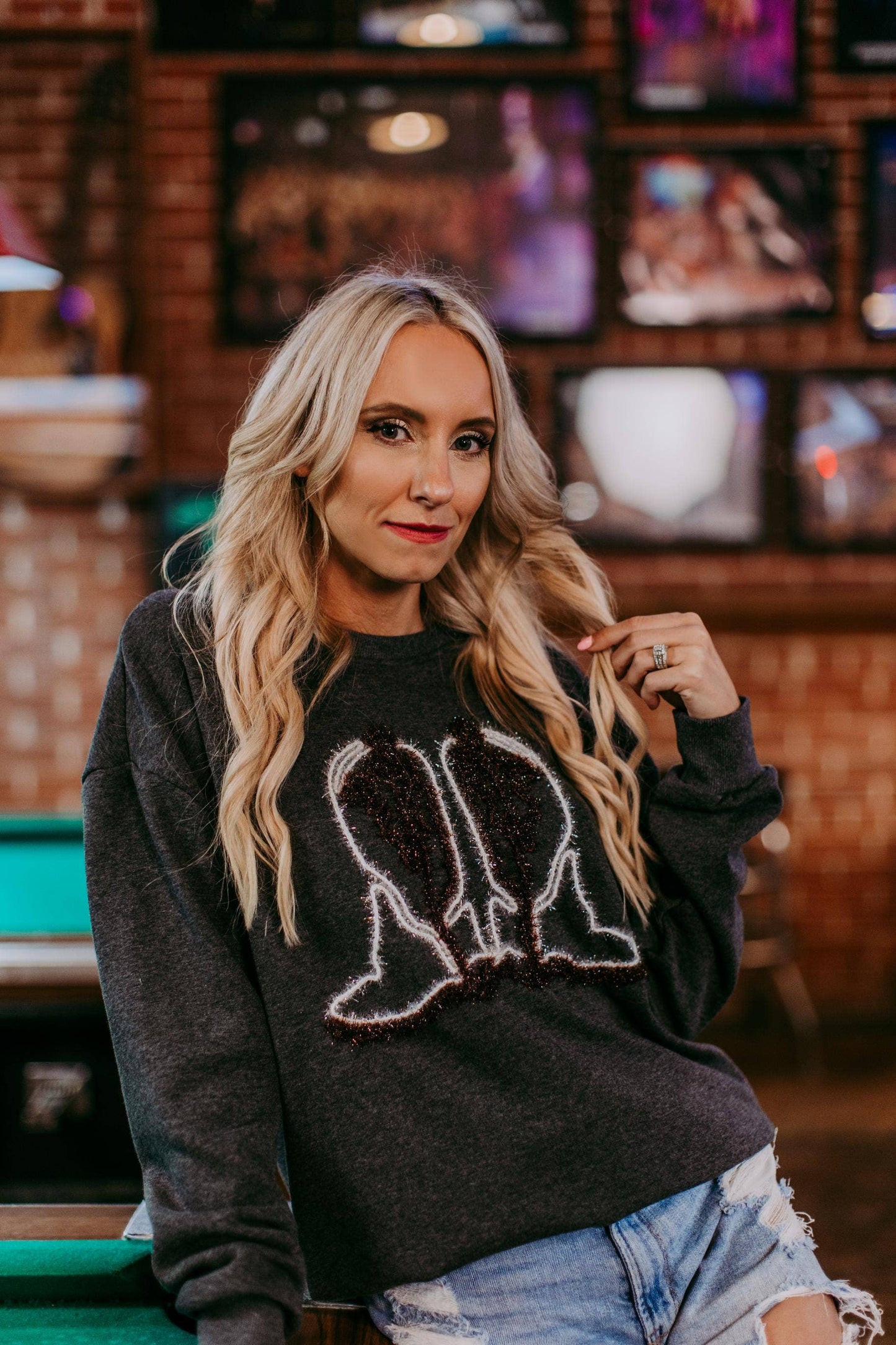 Boot Scootin Tinsel Sweatshirt