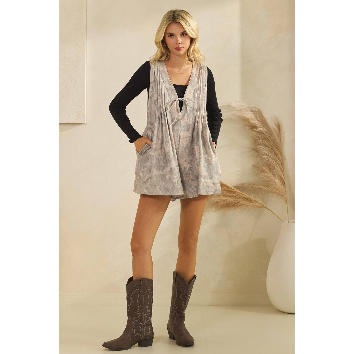 Camo Cutie V Neck Romper