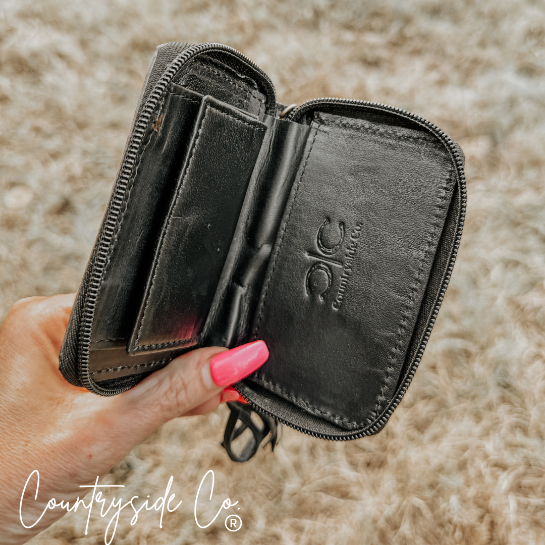 Sidekick Checkered Mini Wallet Keychain
