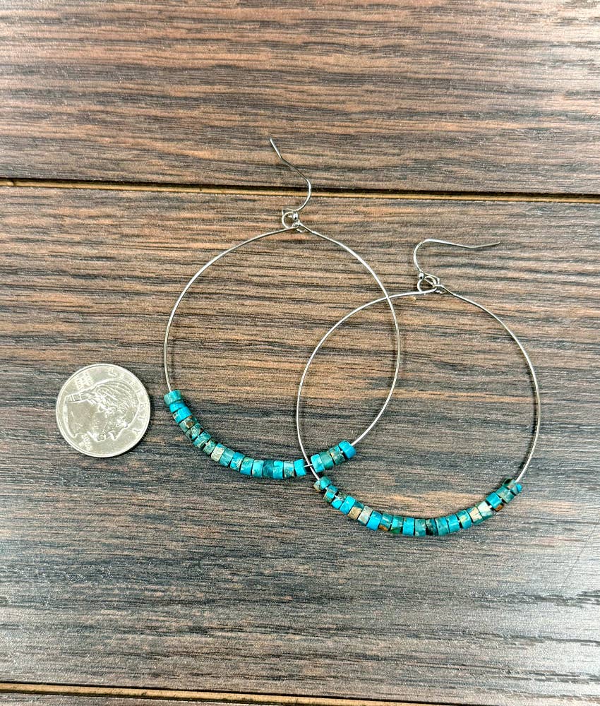 2.5" Nevada Gem Hoop Earrings