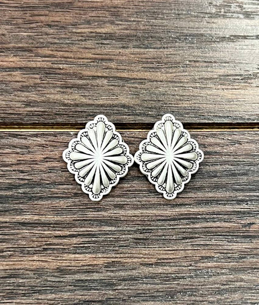1" Southwest Concho Stud Earrings