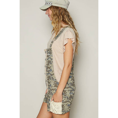 Epic Shabby Camo Romper - Roaming Gypsy Boutique