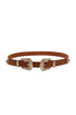 ETCHED DOUBLE SIDED BUCKLE FAUX LEATHER BELT 23 - Roaming Gypsy Boutique