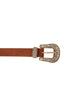 ETCHED DOUBLE SIDED BUCKLE FAUX LEATHER BELT 23 - Roaming Gypsy Boutique
