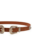 ETCHED DOUBLE SIDED BUCKLE FAUX LEATHER BELT 23 - Roaming Gypsy Boutique